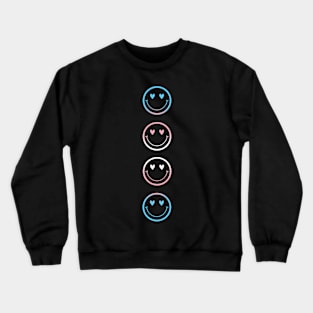 Transgender Pride Smiley Crewneck Sweatshirt